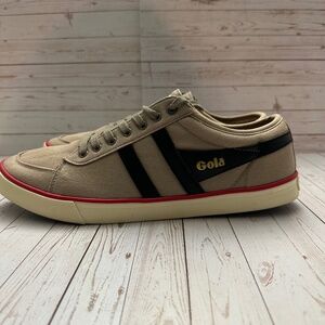 Gola Canvas Sneakers with Black and Red Accents